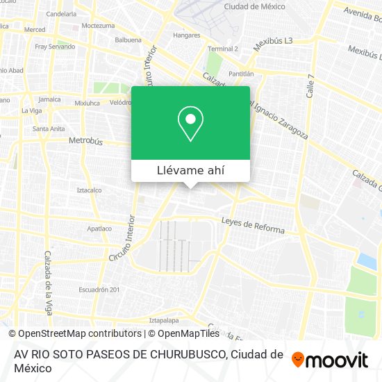 Mapa de AV RIO SOTO  PASEOS DE CHURUBUSCO