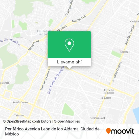 Mapa de Periférico Avenida León de los Aldama