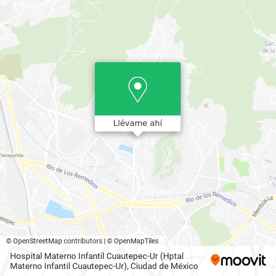 Mapa de Hospital Materno Infantil Cuautepec-Ur