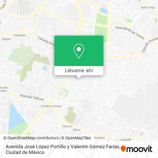 Mapa de Avenida José López Portillo y Valentín Gómez Farías