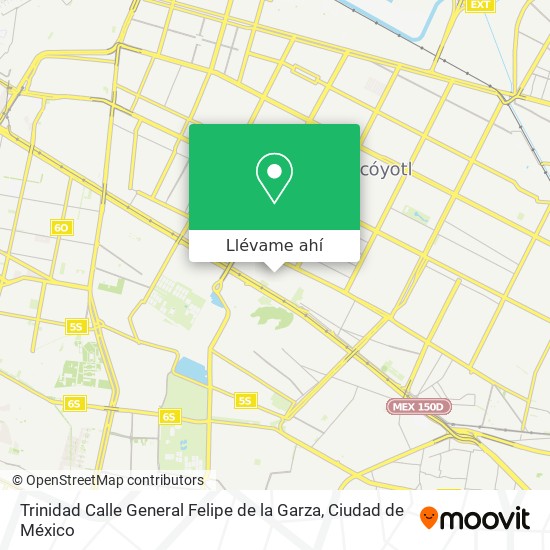 Mapa de Trinidad Calle General Felipe de la Garza