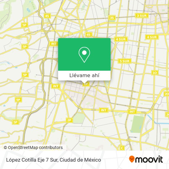 Mapa de López Cotilla Eje 7 Sur