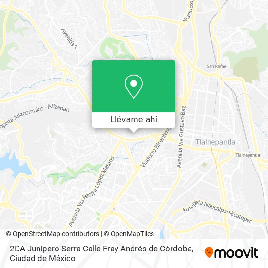 Mapa de 2DA Junípero Serra Calle Fray Andrés de Córdoba