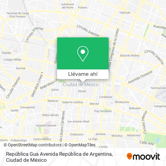 Mapa de República Gua Avenida República de Argentina