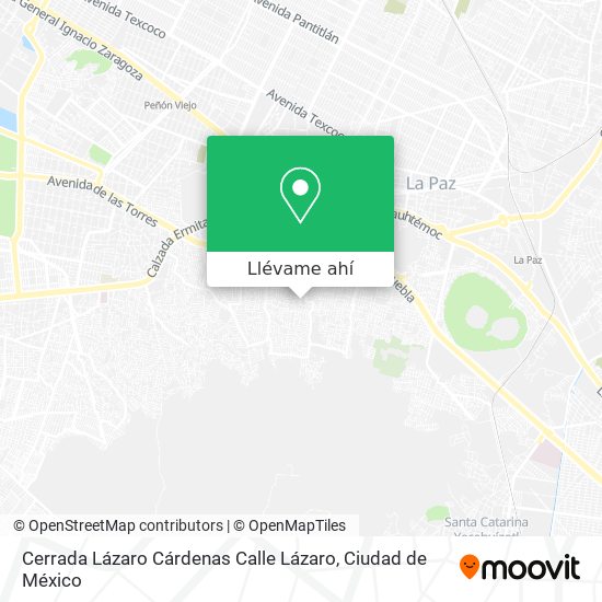 Mapa de Cerrada Lázaro Cárdenas Calle Lázaro