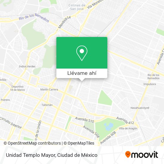 Mapa de Unidad Templo Mayor