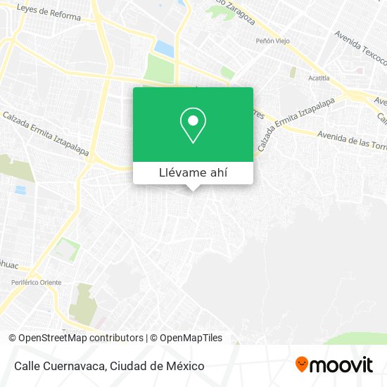 Mapa de Calle Cuernavaca