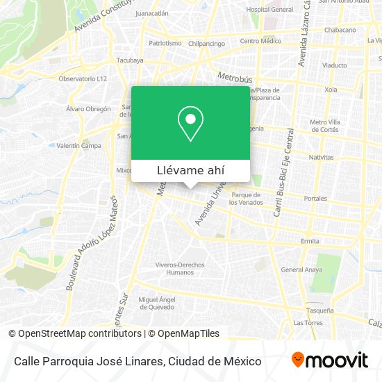 Mapa de Calle Parroquia José Linares