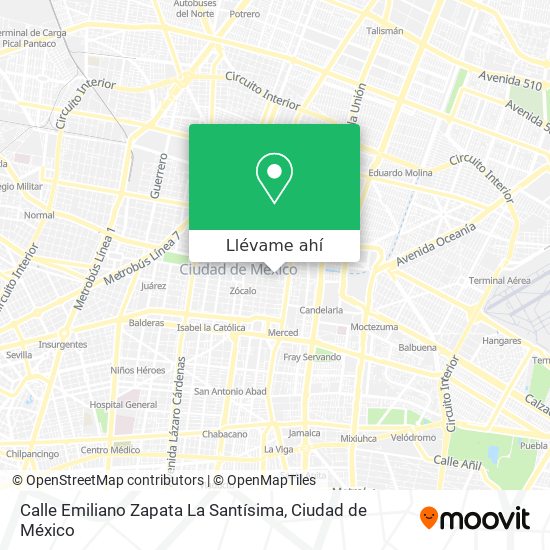 Mapa de Calle Emiliano Zapata La Santísima
