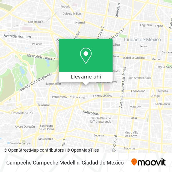 Mapa de Campeche Campeche Medellín