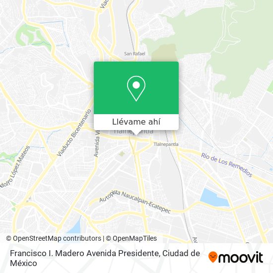 Mapa de Francisco I. Madero Avenida Presidente