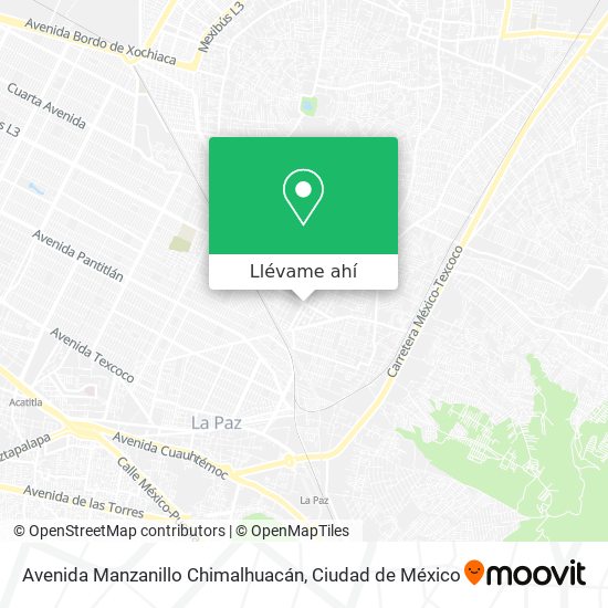 Mapa de Avenida Manzanillo Chimalhuacán