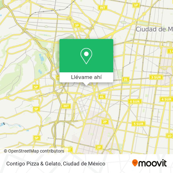 Mapa de Contigo Pizza & Gelato