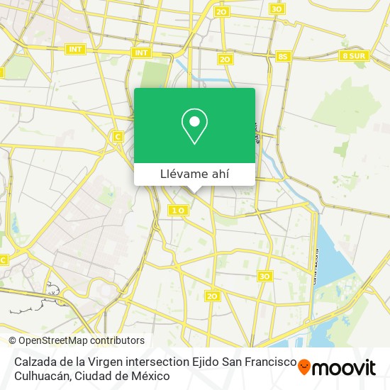 Mapa de Calzada de la Virgen intersection Ejido San Francisco Culhuacán