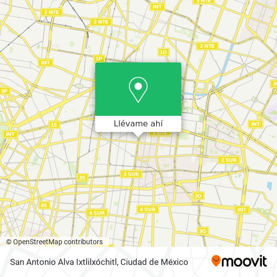 Mapa de San Antonio Alva Ixtlilxóchitl