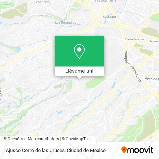 Mapa de Ajusco Cerro de las Cruces