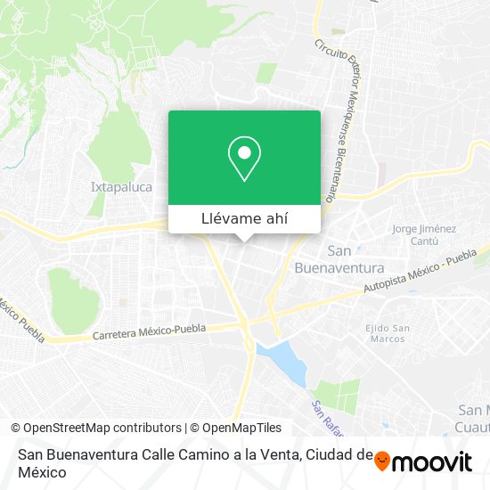 Mapa de San Buenaventura Calle Camino a la Venta
