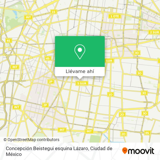 Mapa de Concepción Beistegui esquina Lázaro