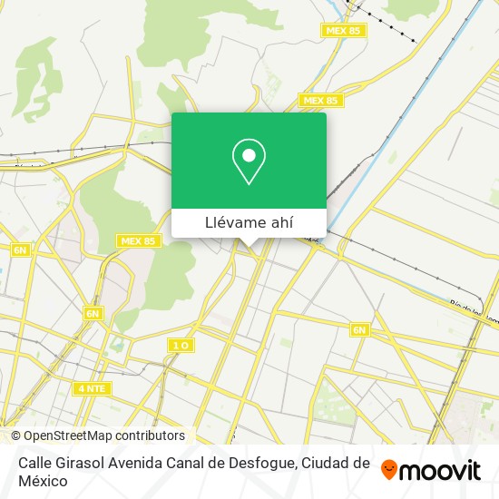 Mapa de Calle Girasol Avenida Canal de Desfogue