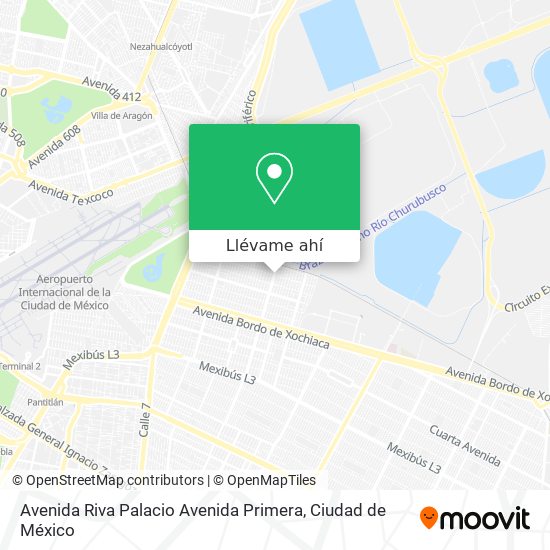 Mapa de Avenida Riva Palacio Avenida Primera