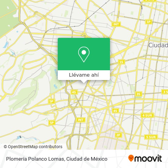 Mapa de Plomería Polanco Lomas
