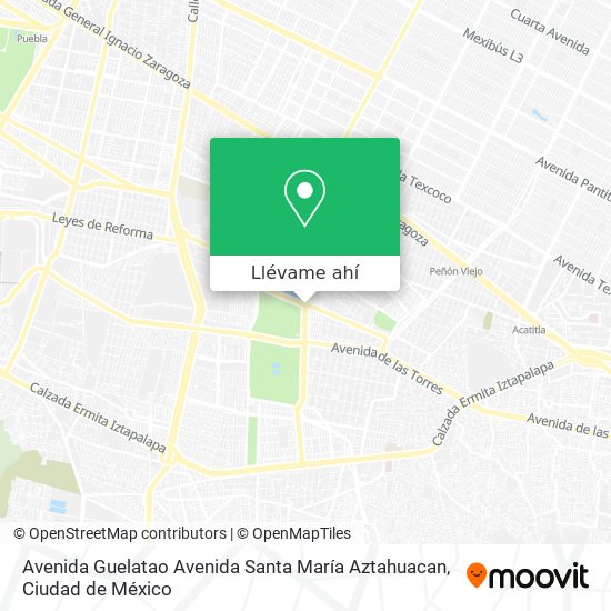 Mapa de Avenida Guelatao Avenida Santa María Aztahuacan