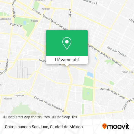 Cómo llegar a Chimalhuacan San Juan en Iztacalco en Autobús o Metro?