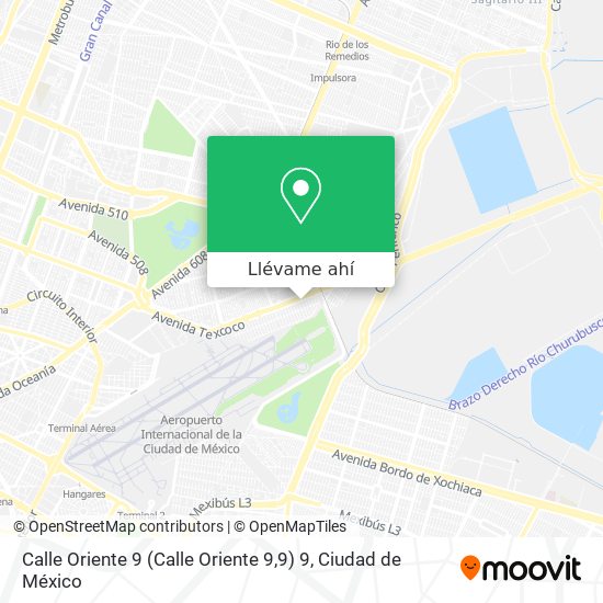 Mapa de Calle Oriente 9 (Calle Oriente 9,9) 9