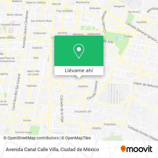Mapa de Avenida Canal Calle Villa