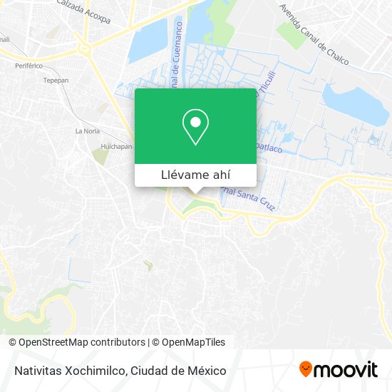 Mapa de Nativitas Xochimilco