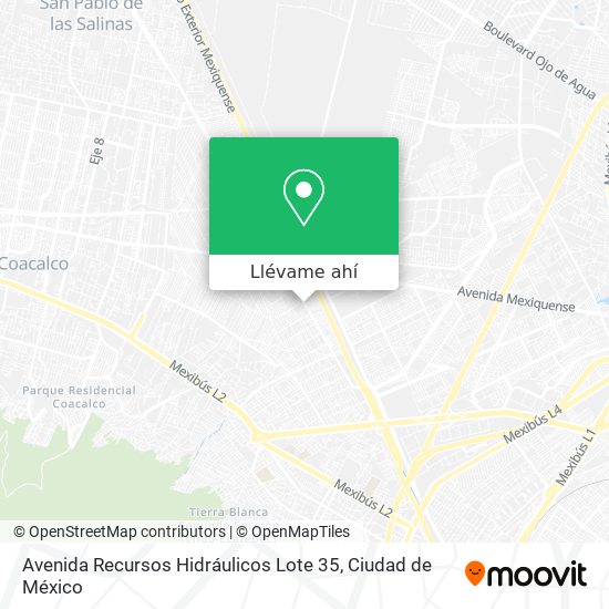 Mapa de Avenida Recursos Hidráulicos Lote 35