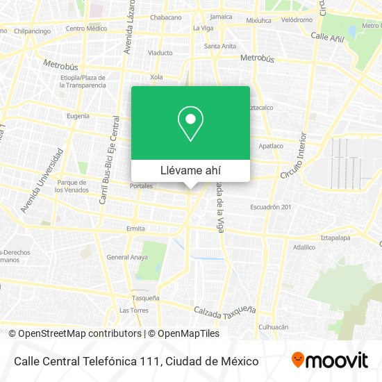 Mapa de Calle Central Telefónica 111
