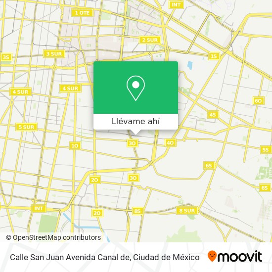 Mapa de Calle San Juan Avenida Canal de