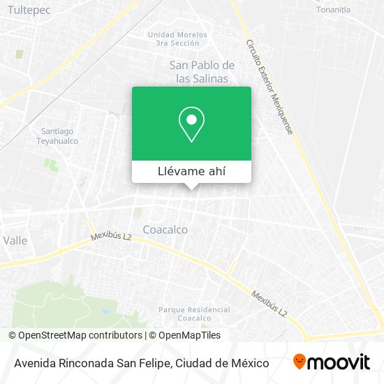 Mapa de Avenida Rinconada San Felipe