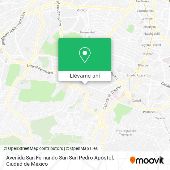 Mapa de Avenida San Fernando San San Pedro Apóstol