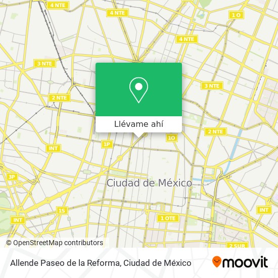 Mapa de Allende Paseo de la Reforma