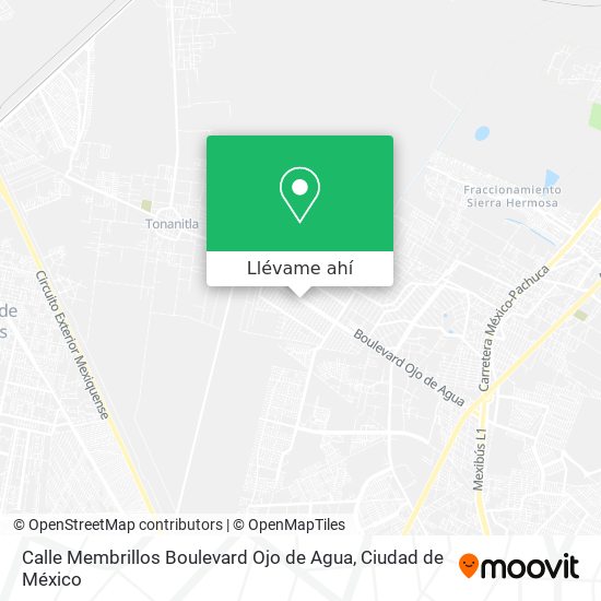 Mapa de Calle Membrillos Boulevard Ojo de Agua