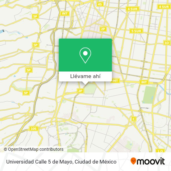 Mapa de Universidad Calle 5 de Mayo