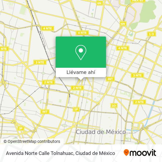 Mapa de Avenida Norte Calle Tolnahuac