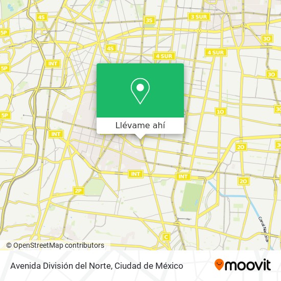 Mapa de Avenida División del Norte