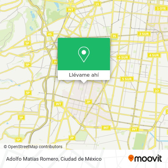 Mapa de Adolfo Matías Romero