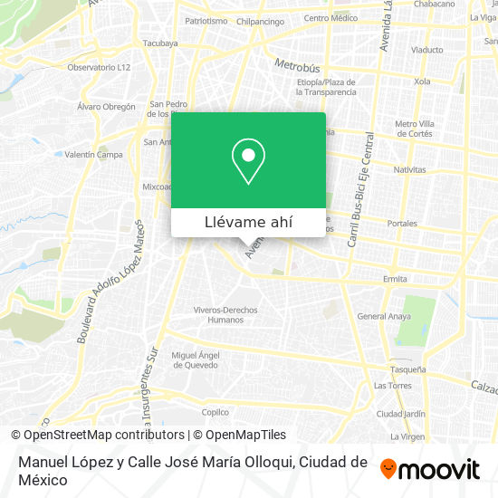 Mapa de Manuel López y Calle José María Olloqui
