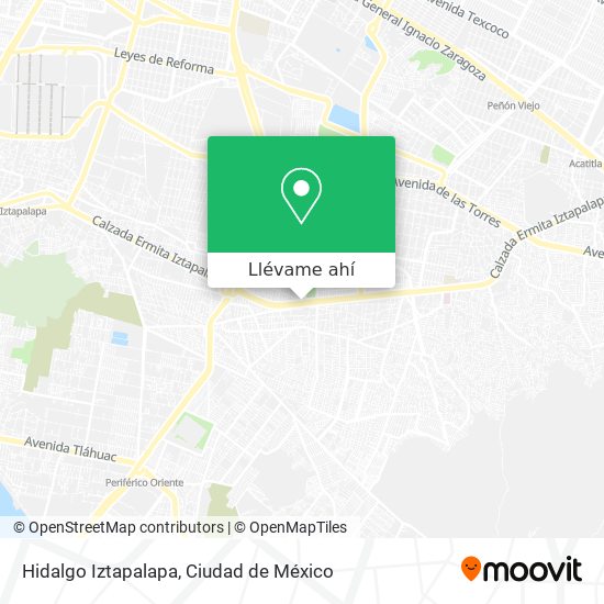 Mapa de Hidalgo Iztapalapa