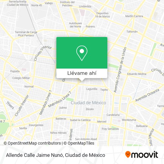 Mapa de Allende Calle Jaime Nunó