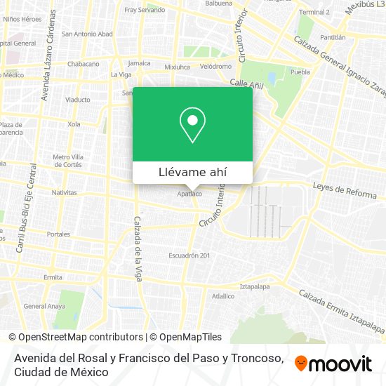 Mapa de Avenida del Rosal y Francisco del Paso y Troncoso