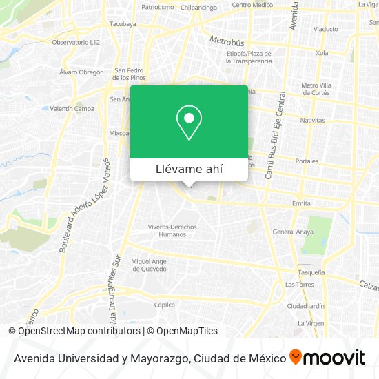 Mapa de Avenida Universidad y Mayorazgo