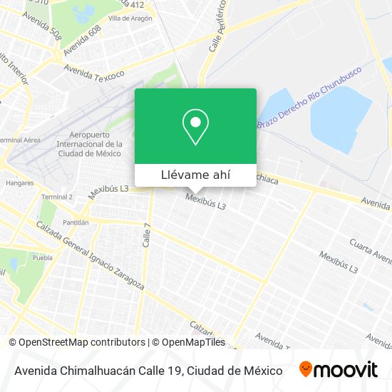 Mapa de Avenida Chimalhuacán Calle 19