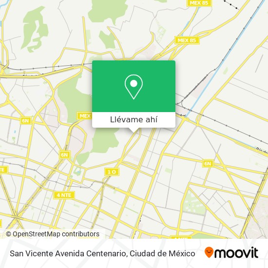 Mapa de San Vicente Avenida Centenario