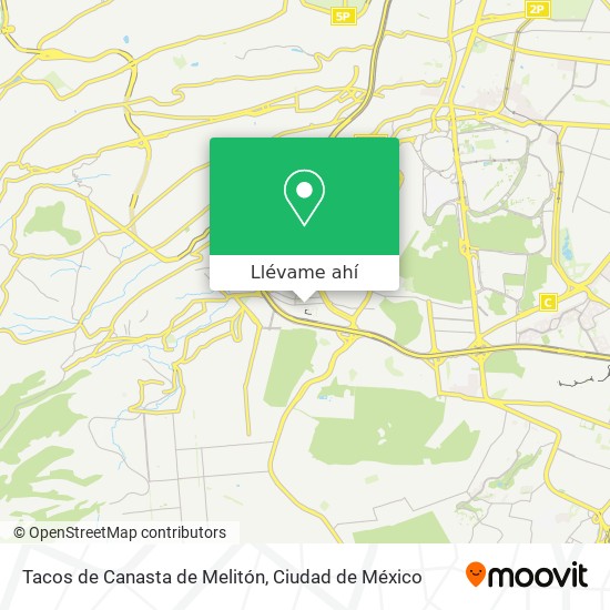 Mapa de Tacos de Canasta de Melitón