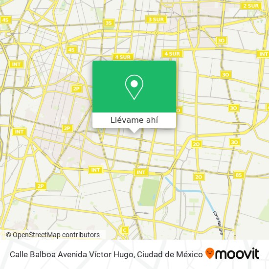 Mapa de Calle Balboa Avenida Víctor Hugo